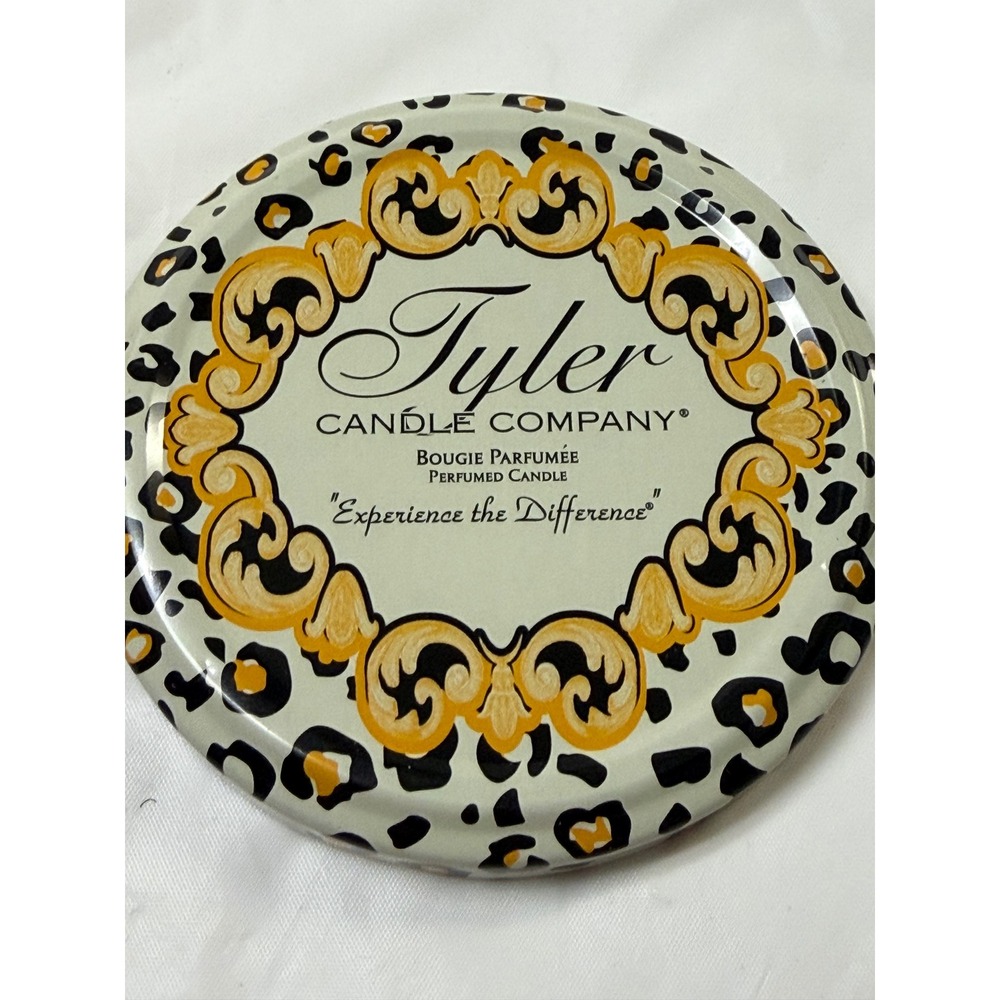 Tyler Candle Company Vignette Scented Jar Candle 3.4 oz Leopard Print Lid USA